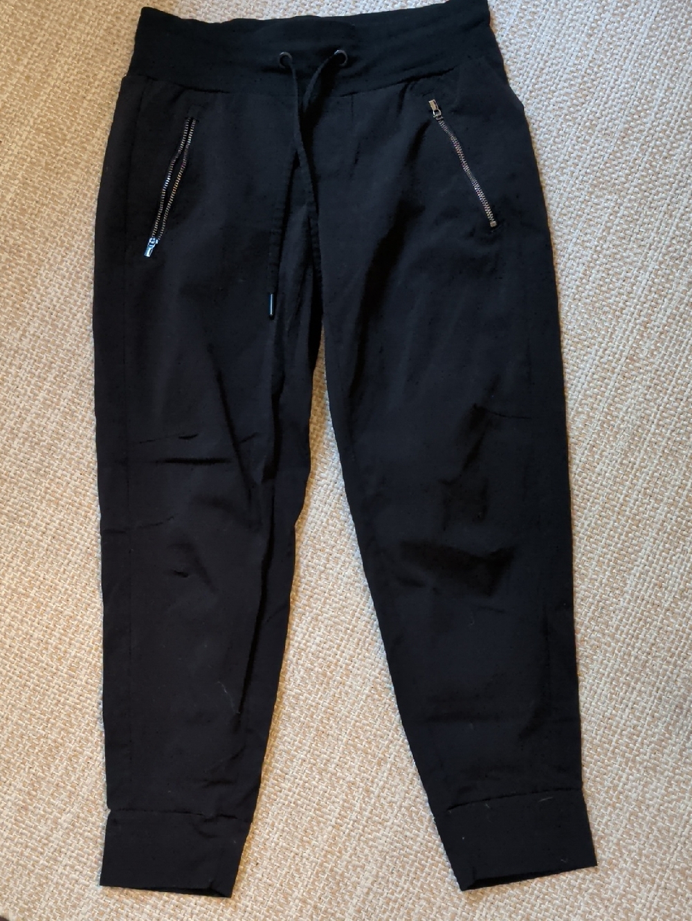Athleta Black Zip-Pocket Jogger Pants